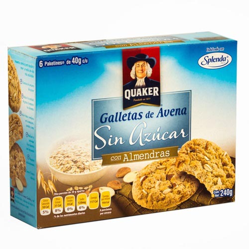 Avena Quaker® Instant Sin Azucar Miel con Almendras